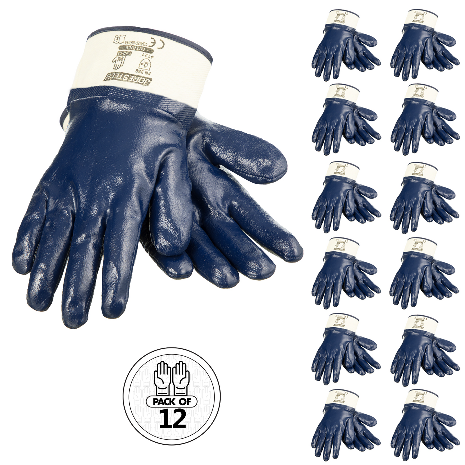 JORESTECH nitrile coated safety work gloves as pack of 12