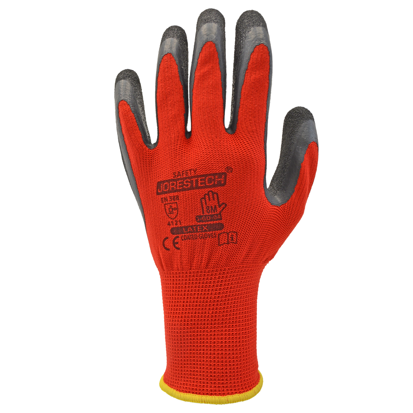 Double Dipped Nitrile Sandy Coated Work Safety Gloves Red - RAYFUN Double Dipped Nitrile Sandy Coated Work Safety Gloves Red - RAYFUN