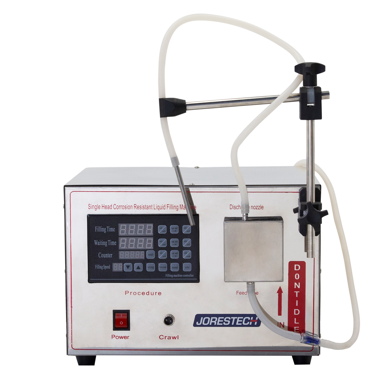JORES TECHNOLOGIES® Magnetic pump liquid dispensing machine for filling bottles with low viscous liquids