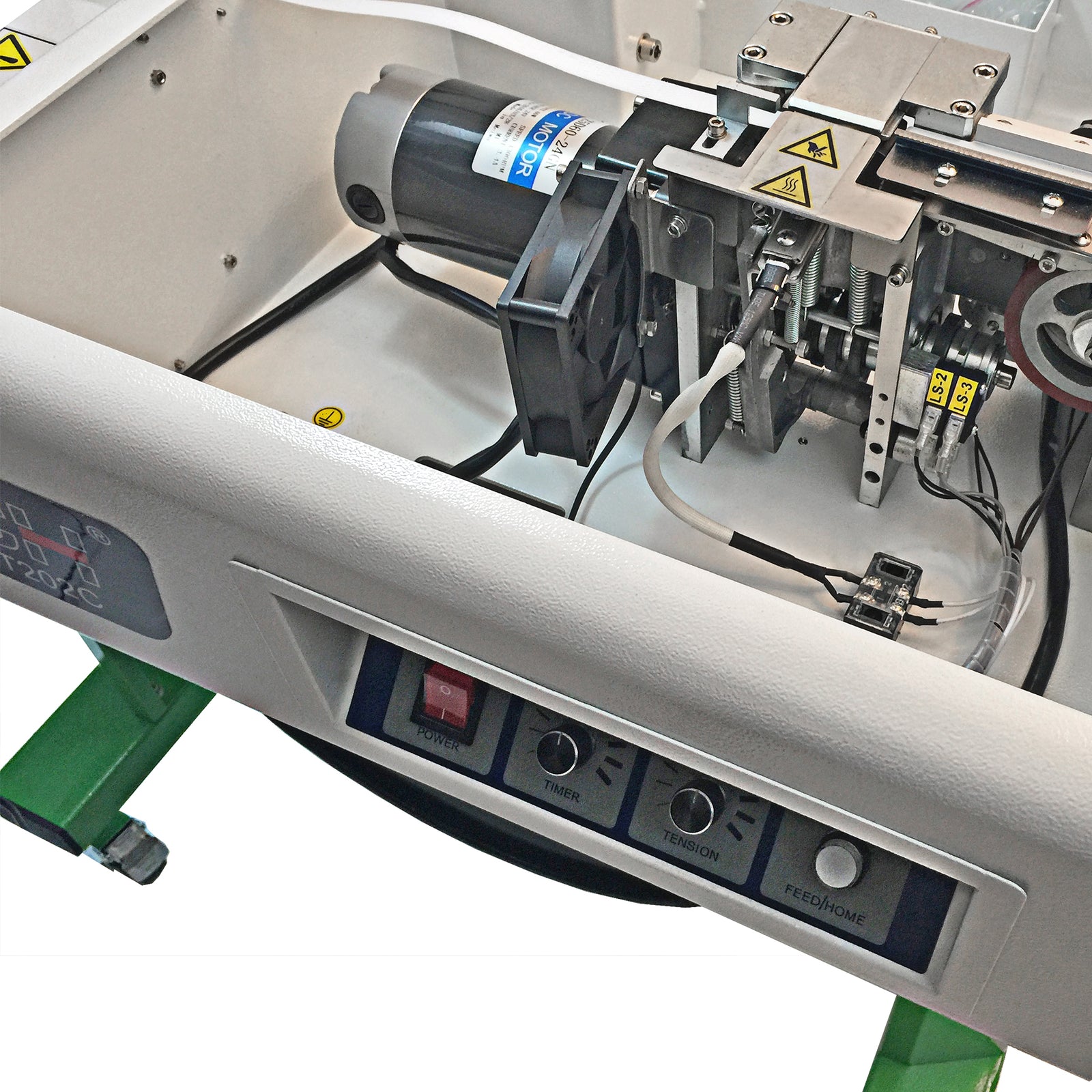 Mechanism and the path of the strap of the semi automatic strapping machine
