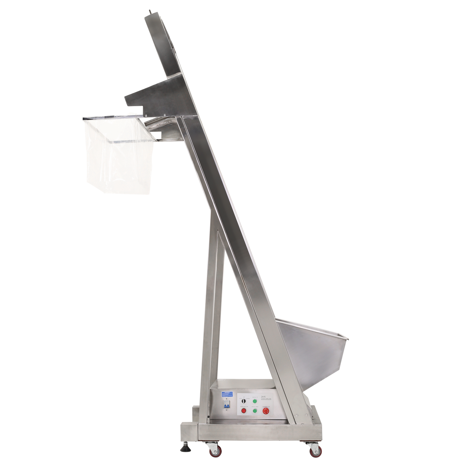 Single Bucket Elevator for Product Packaging | Intermittent Chute ...
