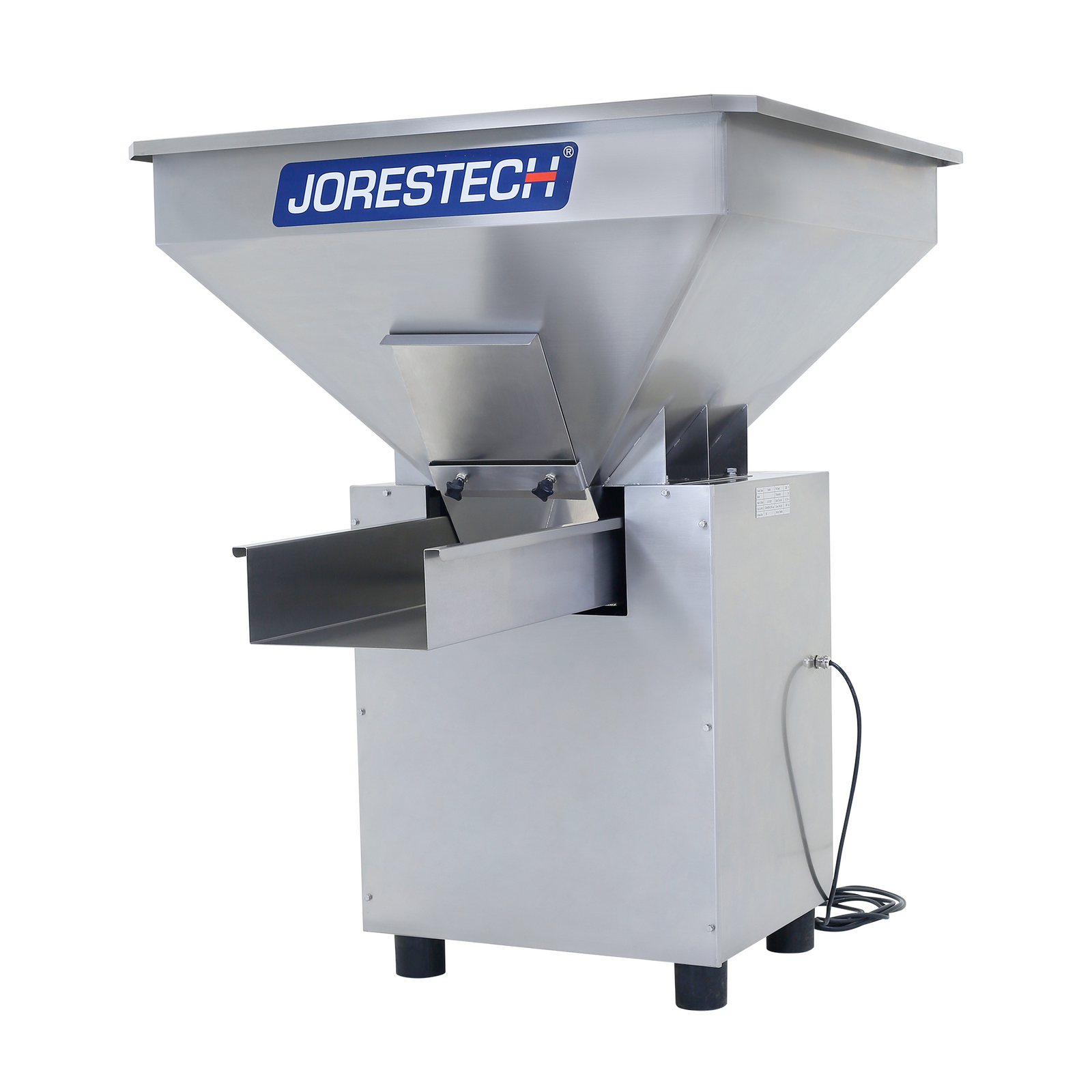 The JORES TECHNOLOGIES® stainless steel vibratory hopper feeder for bucket elevator