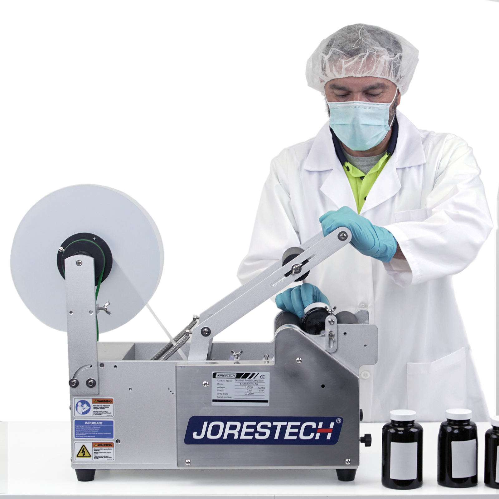 Semi-Automatic Label Applicator for Round Containers | Technopack Corp ...