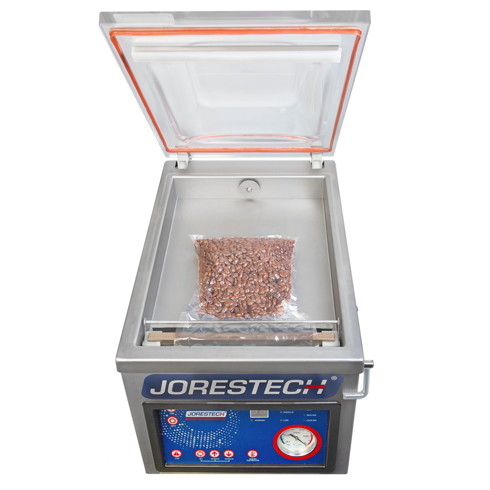 JORESTECH Chamber Vacuum Bag Sealer with Rotary Pump and Embossing Technology