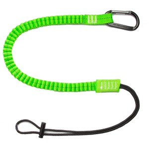Tool tether lanyard with carabiner and choke cable loop