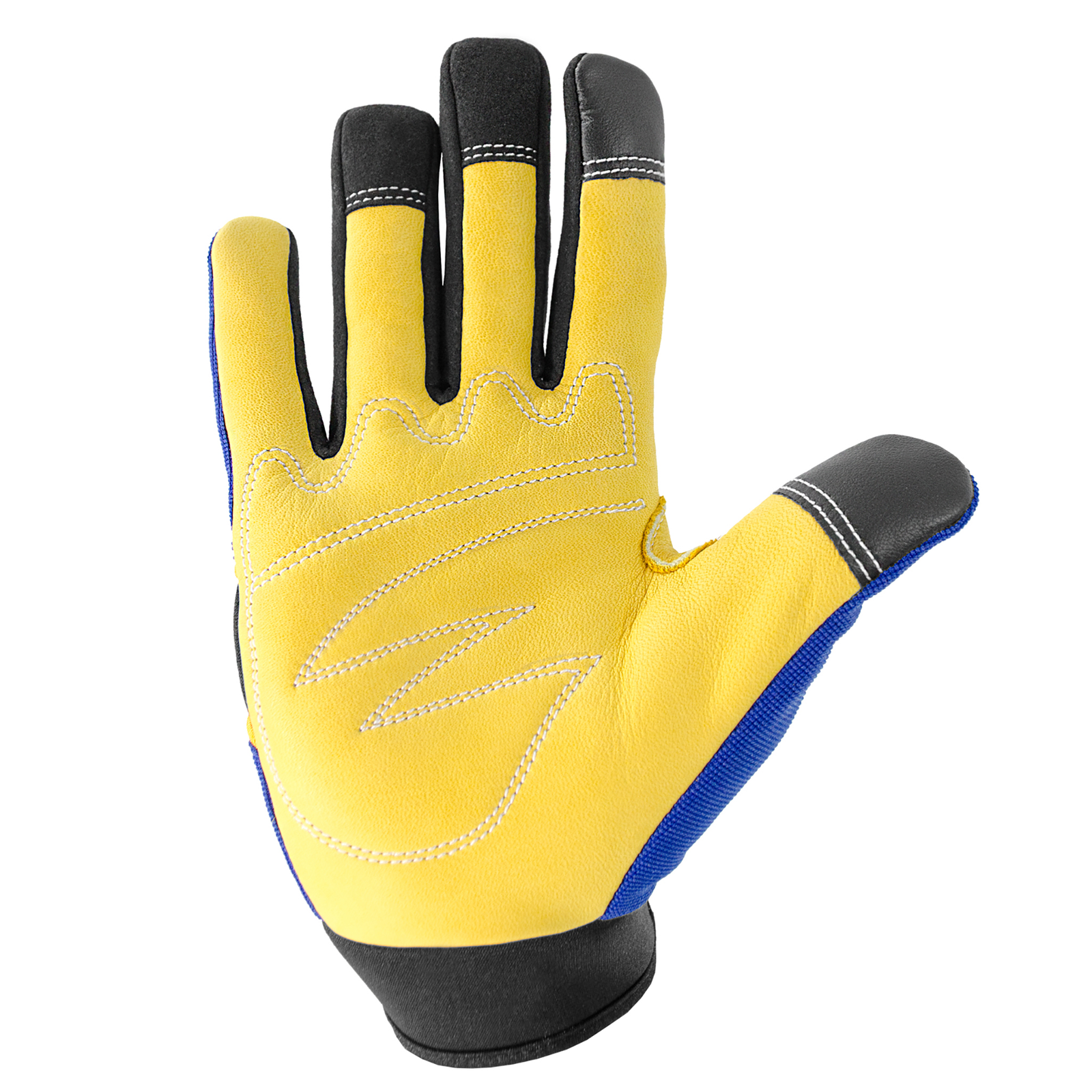 Leather palm of 1 blue touchscreen JORESTECH safety work glove