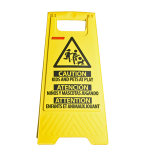 The Jorestech two sided folding kids at play caution stand