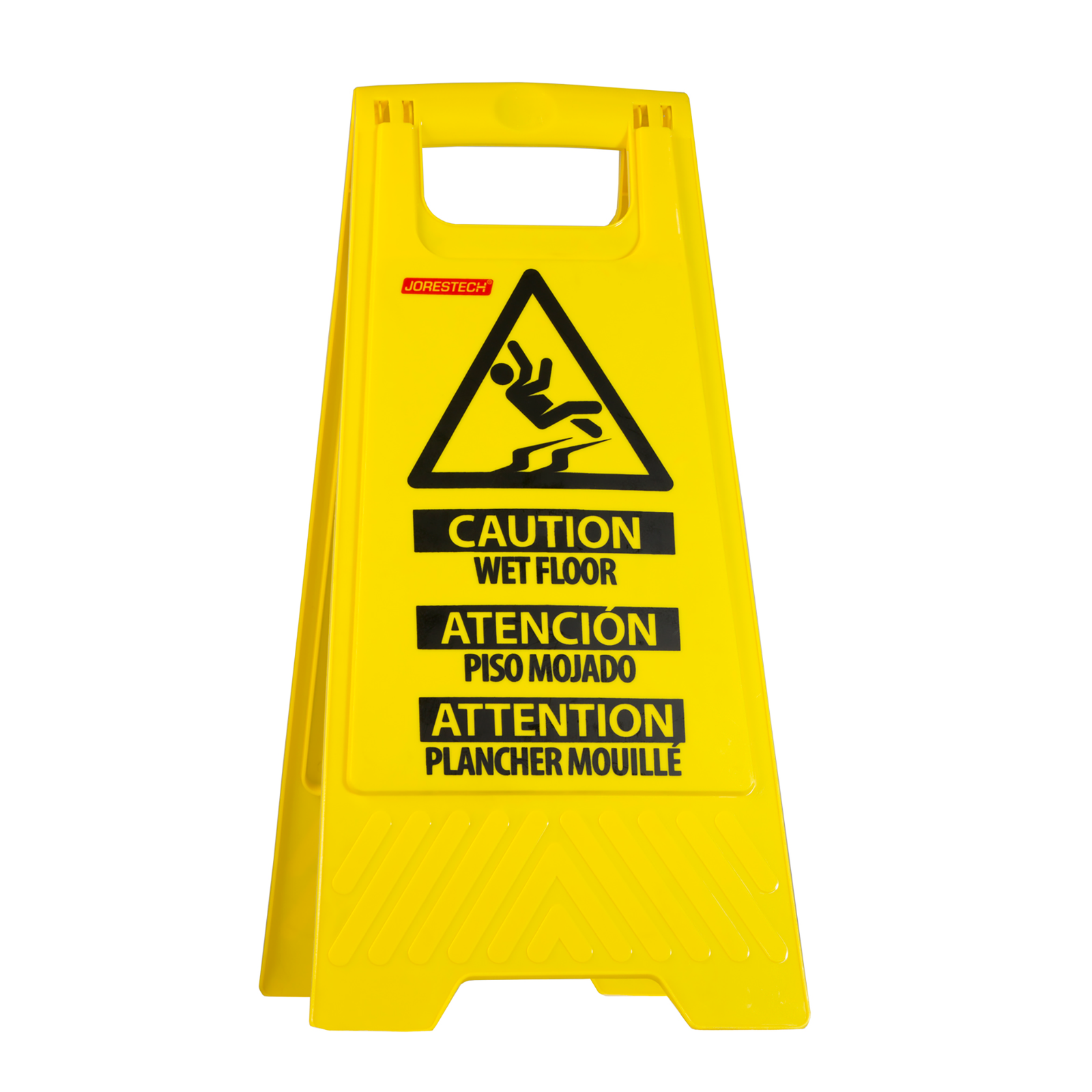 Jorestech two sided folding wet floor caution stand