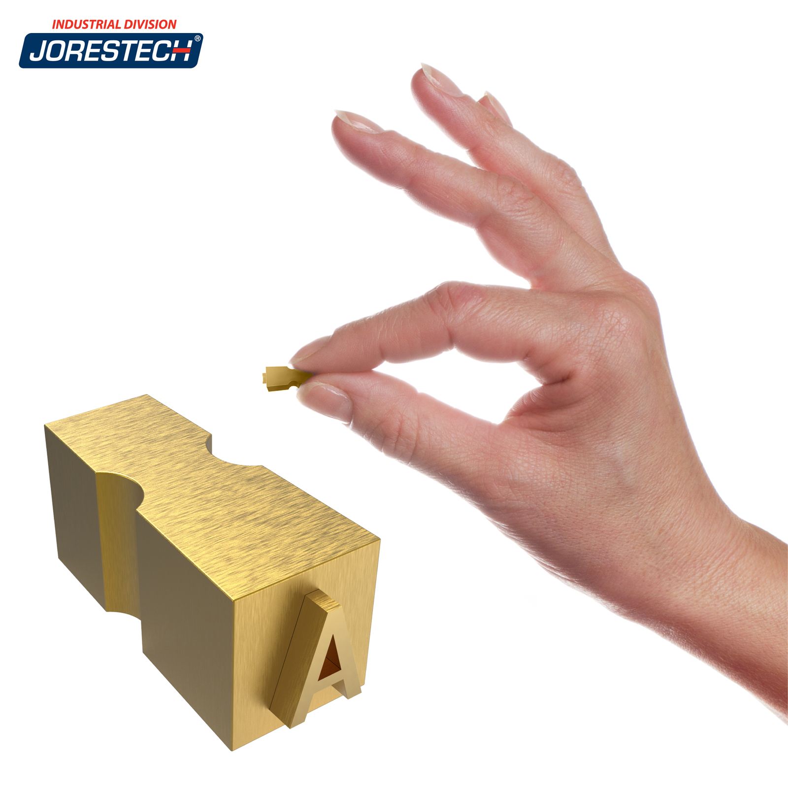 Small metal type for hot stamp printers