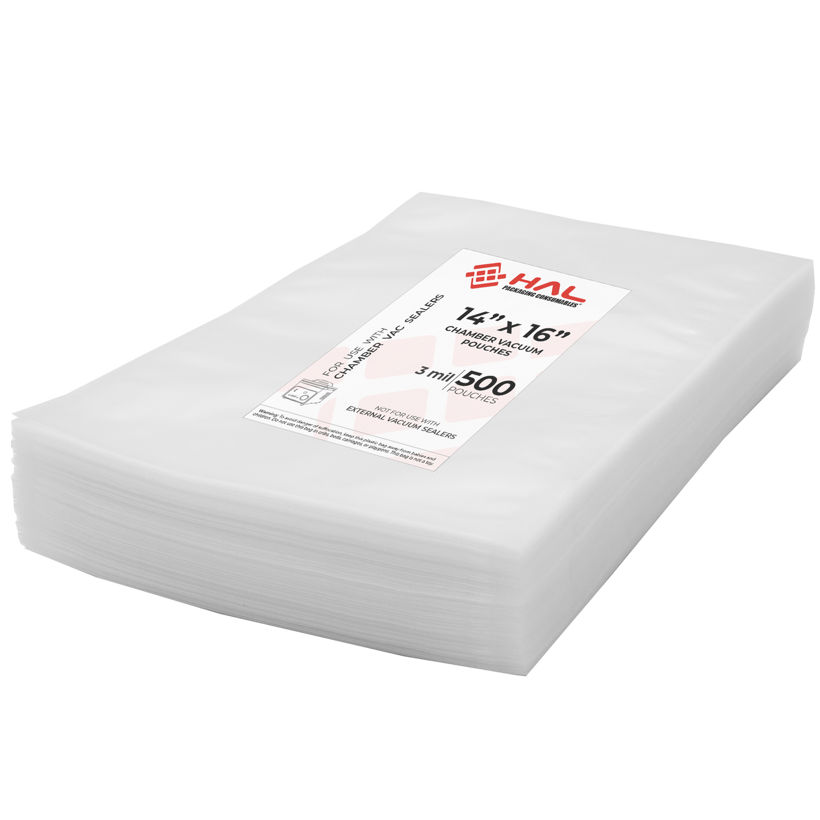 Embossed Vacuum Sealer Bags – 100 Units - 08x12 by Hal Packaging Consumables