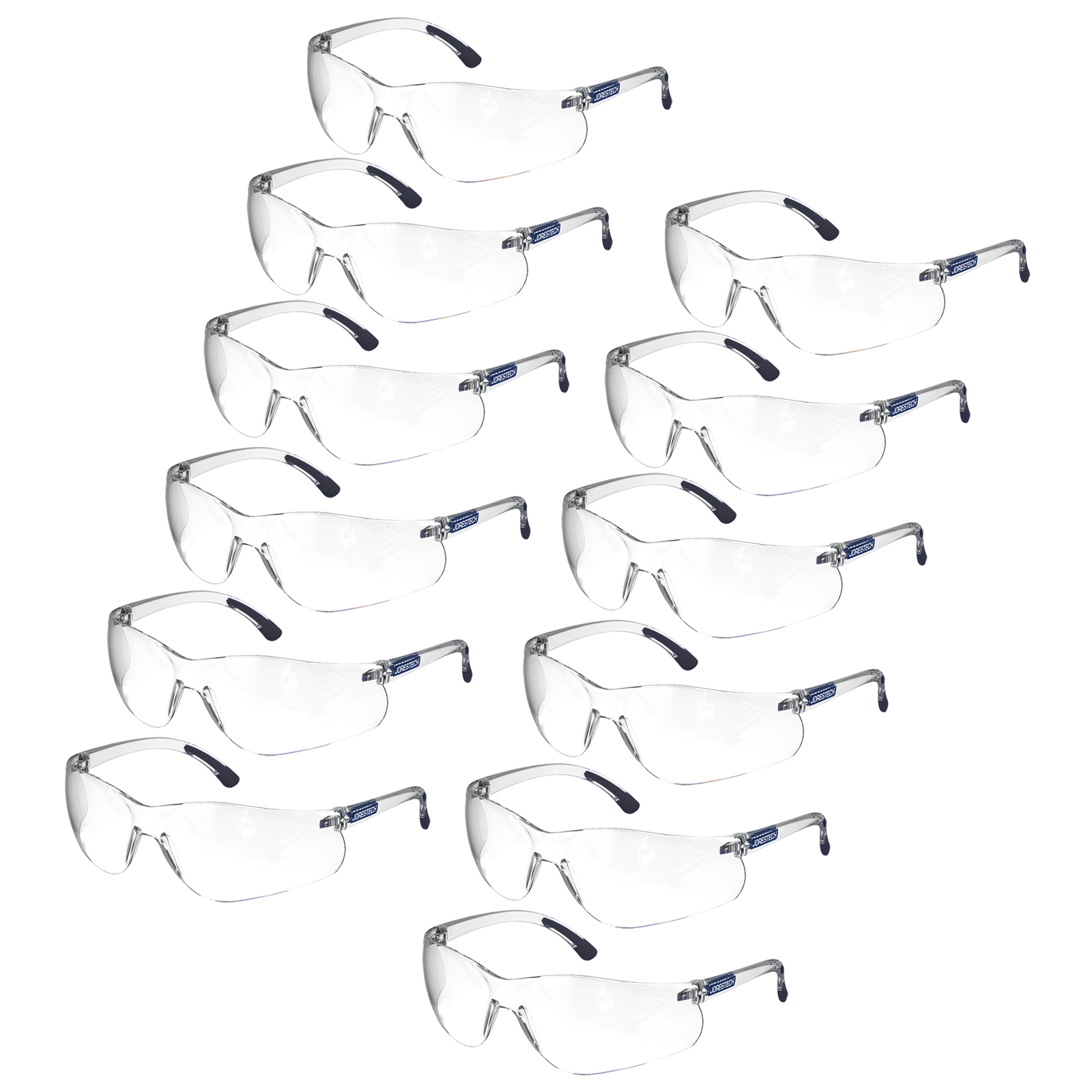 Set of 12 JORESTECH safety glasses for high impact protection